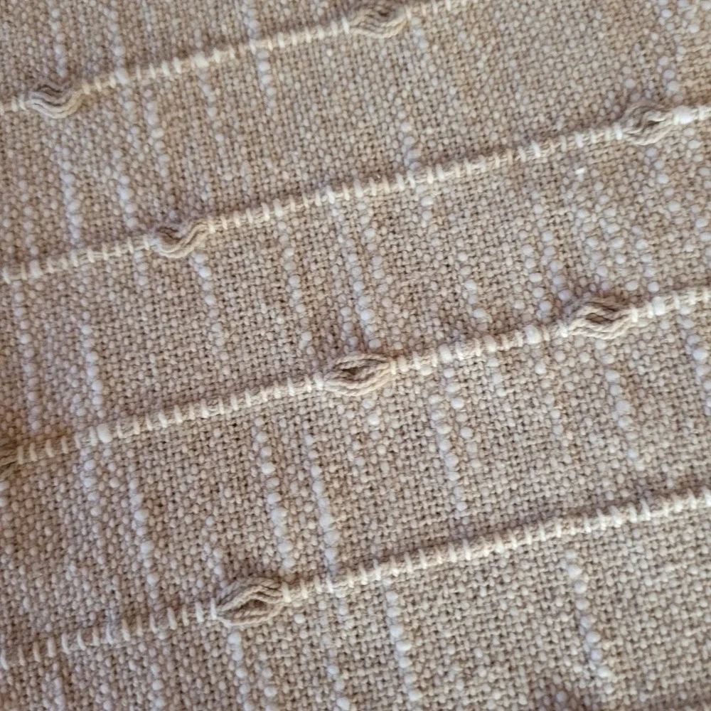 Brooks Brother's Beige Textured Table Runner & 2 Tea Towels Elegant Minimalist